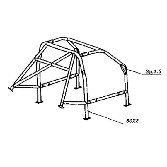 ARCO DE SEGURIDAD OMP FIAT SEICENTO