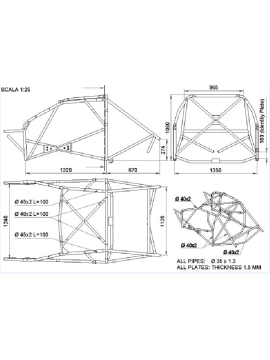 MITSUBISHI LANCER / CARISMA OMP ROLL BAR