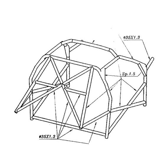 VOLKSWAGEN POLO 3rd series OMP ROLL BAR