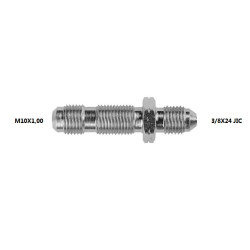 ADAPTOR  3/8X24 JIC/UNF -  PASAMUROS  M10X1,00 STAINLESS STE