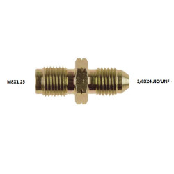 ADAPTATEUR  3/8X24 JIC/UNF - M8X1,25  ACIERCINCADO