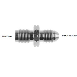 ADAPTOR  3/8X24 JIC/UNF - M10X1,00  STAINLESS STEEL