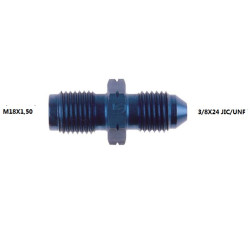 ADAPTOR  3/8X24 JIC/UNF - M18X1,50  ALUMINIUM