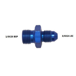 ADAPTATEUR  1/8X28 BSP -  3/8X24 JIC ALUMINIUM