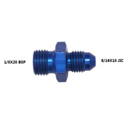 ADAPTATEUR  1/8X28 BSP -  9/16X18 JIC ALUMINIUM