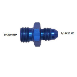 ADAPTOR  1/4X19 BSP -  7/16X20 JIC ALUMINIUM