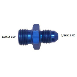 ADAPTOR  1/2X14 BSP -  1 1/16X12 JIC ALUMINIUM