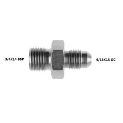 ADAPTATEUR  3/4X14 BSP -  9/16X18 JICACIER