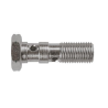 BOLT  DOUBLE 3/8X24 JIC STEEL CROMADO  30 MM