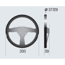 SPARCO R383 Ø330mm LEATHER STEERING WHEEL