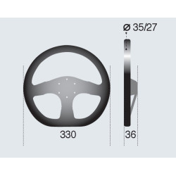 VOLANTE SPARCO MOD. R353 PIEL VUELTA NEGRO