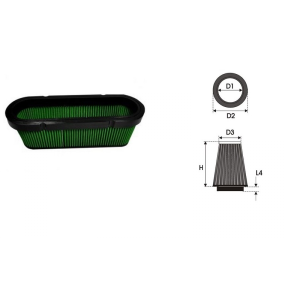 FILTRO DE AIRE GREEN PARA BMW