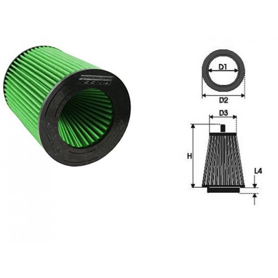 FILTRO DE AIRE GREEN PARA AUDI