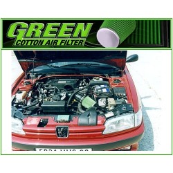 GREEN FILTER direct intake kit for  PEUGEOT