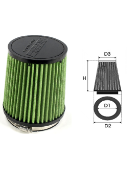 Air-cleaner Green Cylindrical Ø 30 MM