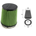 Air-cleaner Green Cylindrical Ø 55 MM