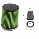 Air-cleaner Green Cylindrical Ø 62,5 MM