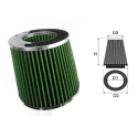 Air-cleaner Green Cylindrical BICONO Ø 65 MM