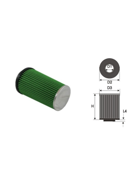 Air-cleaner Green Cylindrical Ø 10 MM