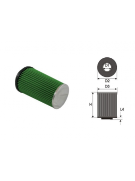 Air-cleaner Green Cylindrical Ø 62,5 MM