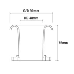 Cornet aluminium à visser pour carburateurs Weber DCOE 48