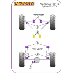 POWERFLEX FOR ALFA ROMEO P6 SPIDER, GTV ALL SERIES (1967-199