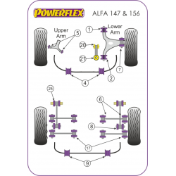 POWERFLEX POUR ALFA ROMEO GTV & SPIDER 2.0 & V6, 916 (1995-2