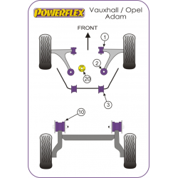 POWERFLEX POUR VAUXHALL / OPEL CORSA MODELS , CORSA E (2015