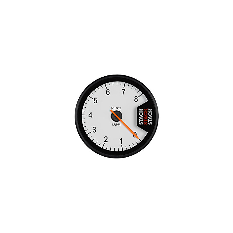 Performance Instrument Zwart Toerenteller >8000rpm 2/3/4/5/6/8 cil. 52mm | - Instrumenten - meters