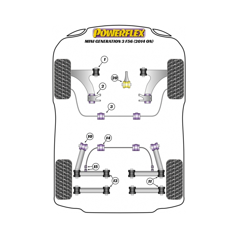 Powerflex Mini Rack POWERFLEX FOR MINI MINI GENERATION 3 (F56) (2014 EN ADELANTE