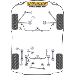 POWERFLEX FOR TOYOTA COROLLA MODELS  , COROLLA AE86 RWD ,