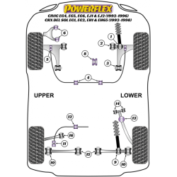 POWERFLEX POUR HONDA INTEGRA MODELS , INTEGRA TYPE R DC2 (19