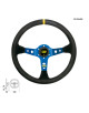 OMP CORSICA LEATHER WHEEL ROUND BLUE