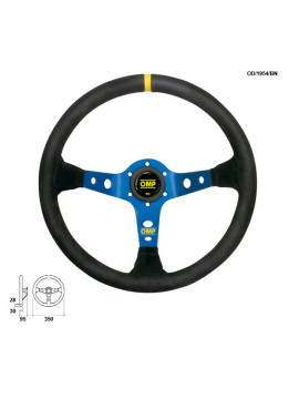 OMP CORSICA LEATHER WHEEL ROUND BLUE