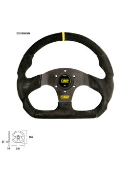 OD/1985/NN OMP Kubic Motorsport Steering Wheel Flat Bottom 310X265mm Diameter 