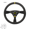 OMP WRC SEMI-MOVED STEERING WHEEL BLACK LEATHER VUELTA