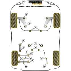 POWERFLEX POUR FORD ESCORT MODELS , ESCORT MK5,6 RS2000 4X4