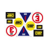 SET OMP STICKERS EXTINGUISHER