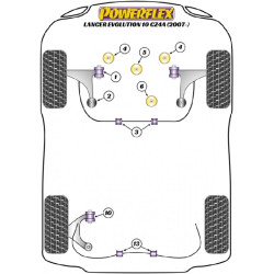 POWERFLEX POUR MITSUBISHI LANCER EVOLUTION 10 CZ4A (10/07-)