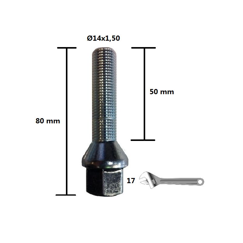 WHEEL BOLT 14x1.50