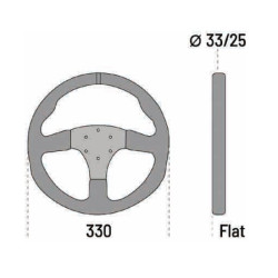 SPARCO R330 SMOOTH LEATHER STEERING WHEEL