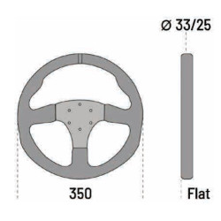 VOLANTE SPARCO R350 PIEL LISA