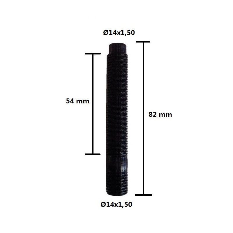 Steel wheel lug 14X1.50