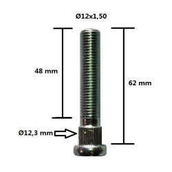 Goujon de roue à tête Ø12,3mm