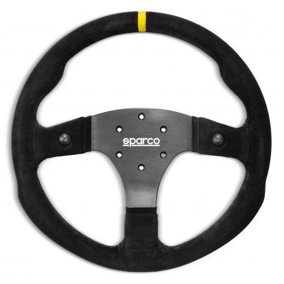 SPARCO R350B LEATHER STEERING WHEEL WITH BUTTONS