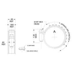 ABRAZADERAS INOX ESPECIALES PARA MANGUITO DE TURBO