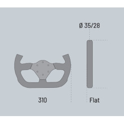 SPARCO P310 OPEN STEERING WHEEL FOR SINGLE SEAT