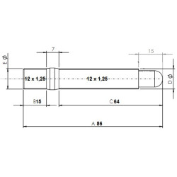 ESPARRAGO AIT RAIZ 12X125 ROSCA 12X125 86MM