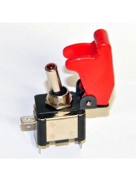 Ignition Switch with aircraft safety switch flip up cover.