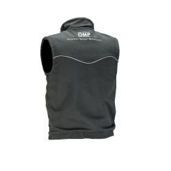 Chaleco softshell OMP Racing Spirit de color negro.